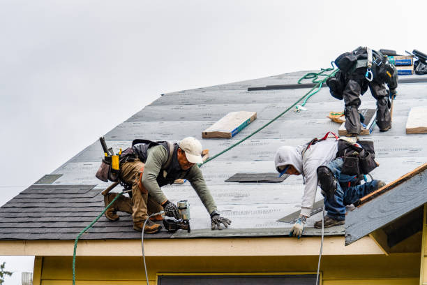 Professional Roofing technician working in Volant, PA